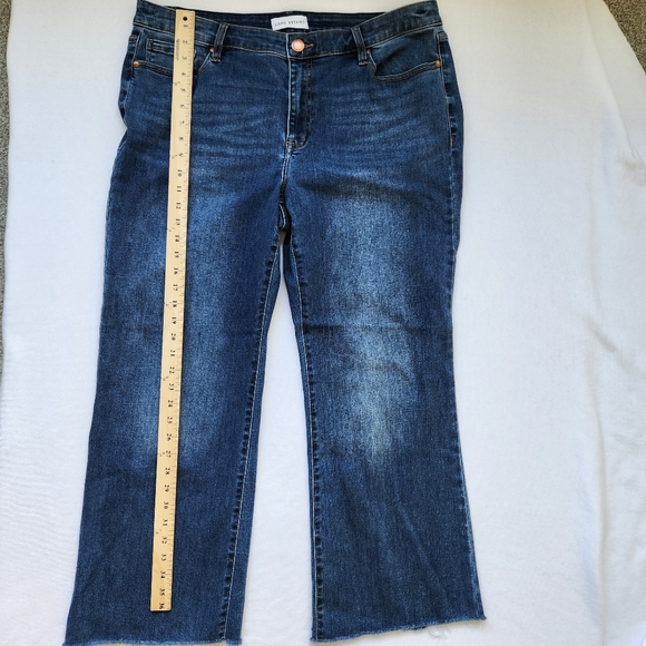 Lane Bryant Jeans Mid Rise Bootcut Blue Flex Magic Waistband Frayed Casual 18 - Picture 12 of 13